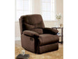 Arcadia Chocolate Microfiber Recliner (Motion) - Ornate Home