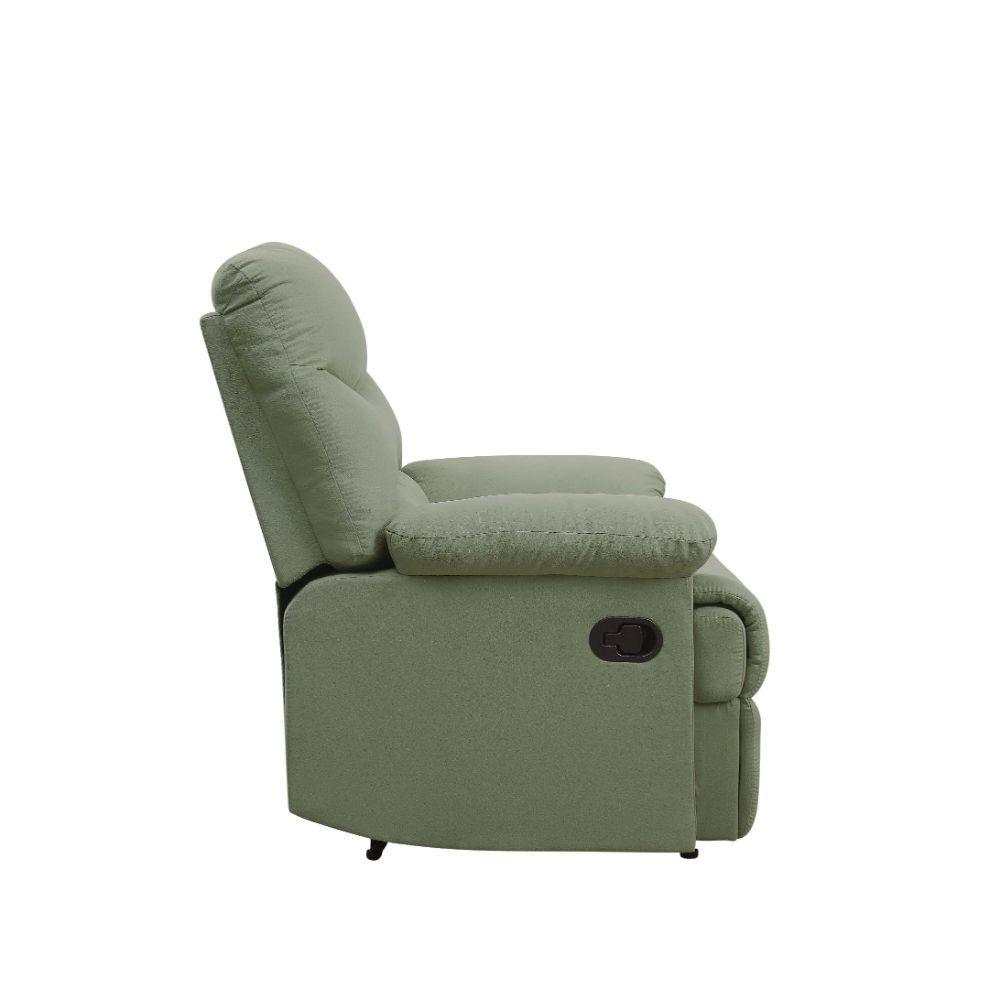 Arcadia Sage Microfiber Recliner (Motion) - Ornate Home