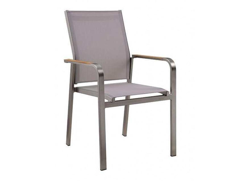 Arshana Gray & Oak Outdoor Arm Chair - Ornate Home