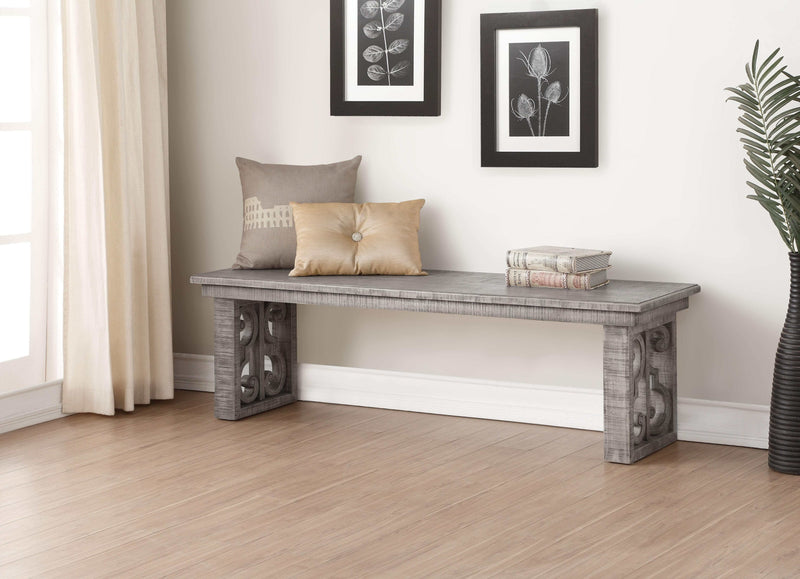 Artesia Salvaged Natural Bench - Ornate Home