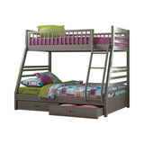 Ashton Grey Twin/Full Bunk Bed - Ornate Home