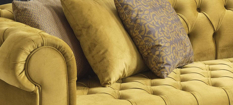 Audrey - Gold/Mustard Velvet - RAF Chaise L Shape Sectional Sofa - Ornate Home