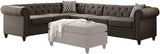 Aurelia II Charcoal Sectional L Shape Sofa - Ornate Home