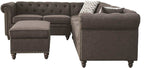 Aurelia II Charcoal Sectional L Shape Sofa - Ornate Home