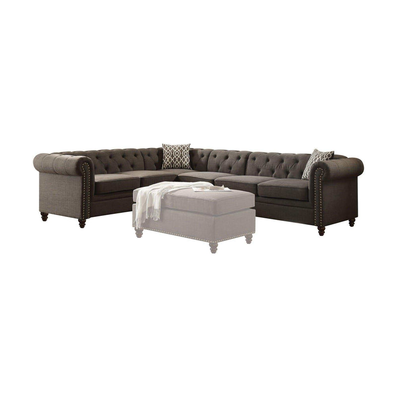 Aurelia II - Charcoal - Sectional L Shape Sofa - Ornate Home