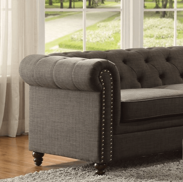 Aurelia II - Charcoal - Sectional L Shape Sofa - Ornate Home