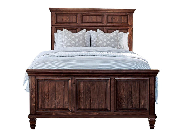 Avenue Weathered Burnished Brown Queen Panel Bed - Ornate Home