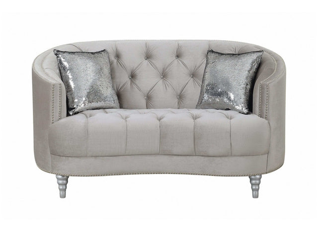 Avonlea Grey Stationary Loveseat - Ornate Home