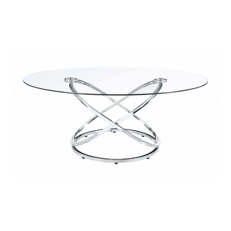 Axis - Chrome & Clear - Coffee Table Set (3pc) - Ornate Home