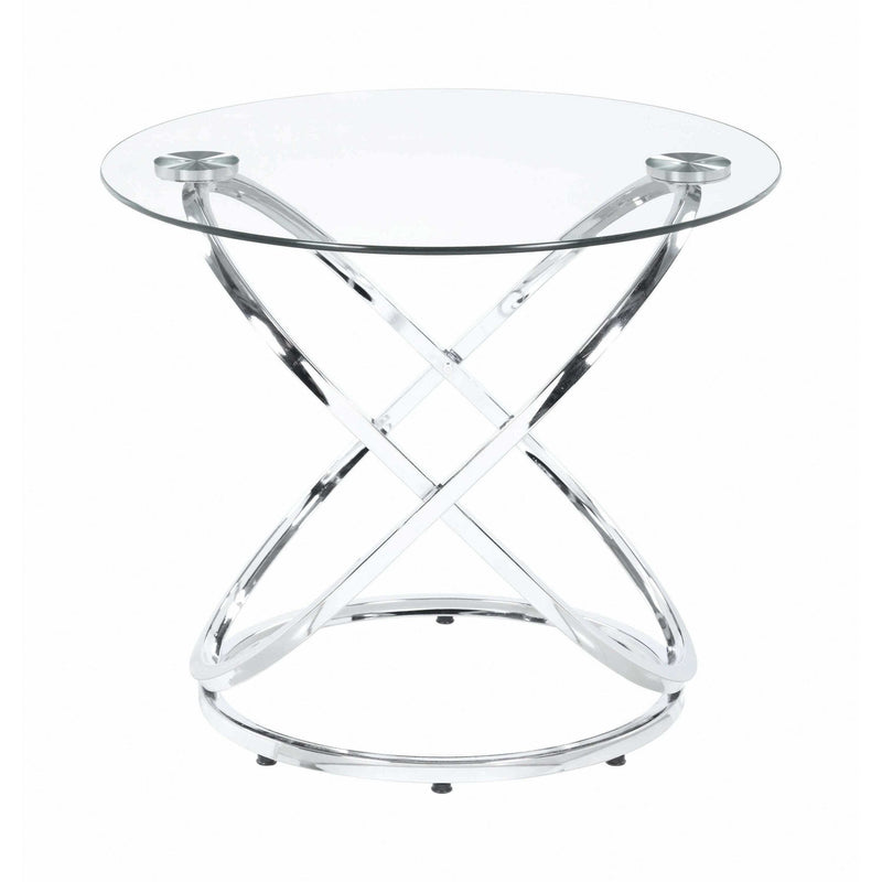 Axis Chrome & Clear Coffee Table Set (3pc) - Ornate Home