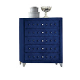 Dante Blue Velvet Chest - Ornate Home