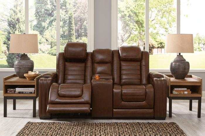 Backtrack Chocolate Power Reclining Sofa, Loveseat & Chair / 3pc Set - Ornate Home