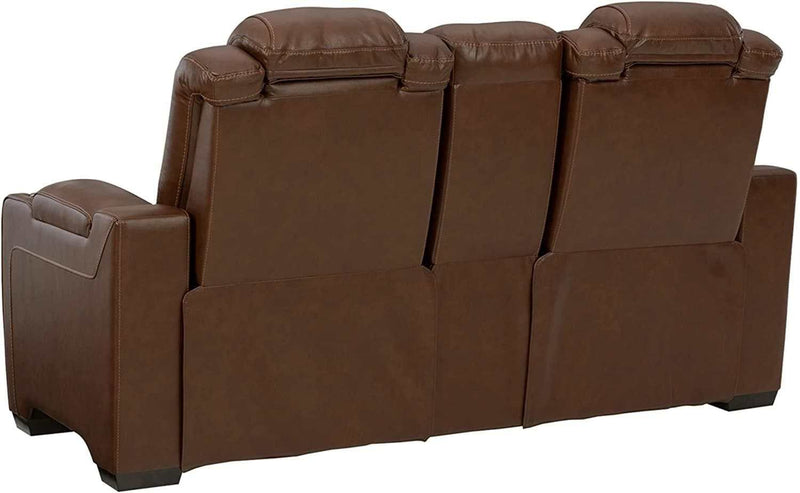 [CYBER WEEK]Backtrack - Chocolate - Power Reclining Loveseat w/ Console - Ornate Home
