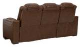 Backtrack Chocolate Power Reclining Sofa & Loveseat / 2pc Set - Ornate Home