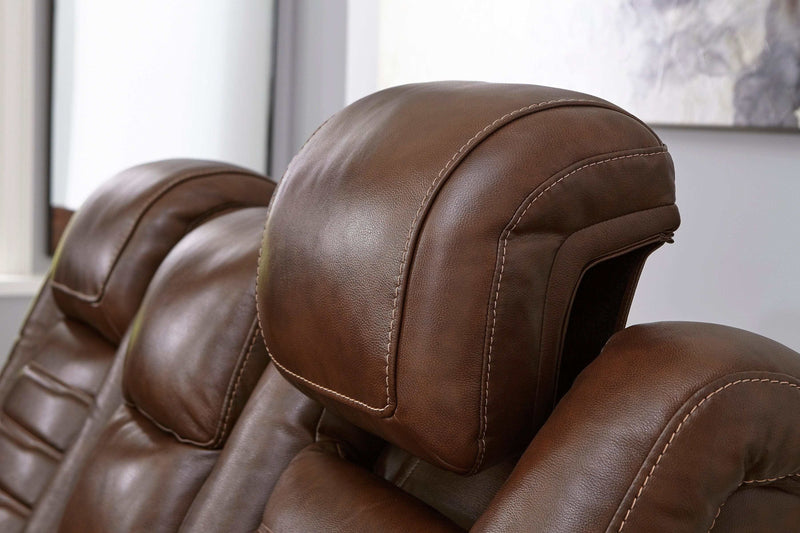 Backtrack Chocolate Power Reclining Sofa - Ornate Home