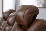 Backtrack Chocolate Power Reclining Sofa & Loveseat / 2pc Set - Ornate Home