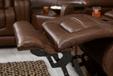 Backtrack Chocolate Power Reclining Sofa - Ornate Home