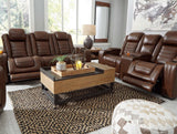 Backtrack Chocolate Power Reclining Sofa & Loveseat / 2pc Set - Ornate Home