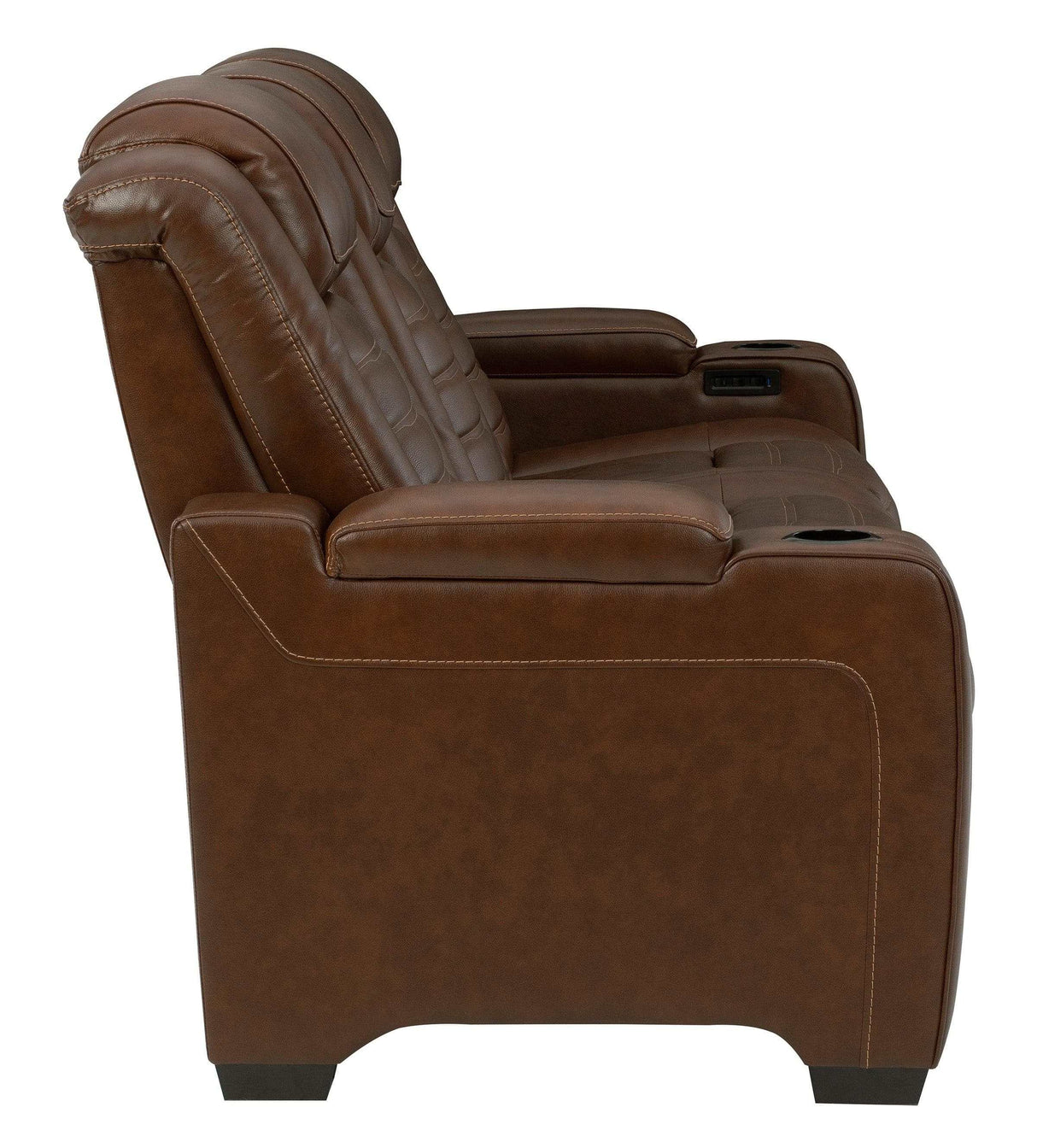 Backtrack Chocolate Power Reclining Sofa - Ornate Home