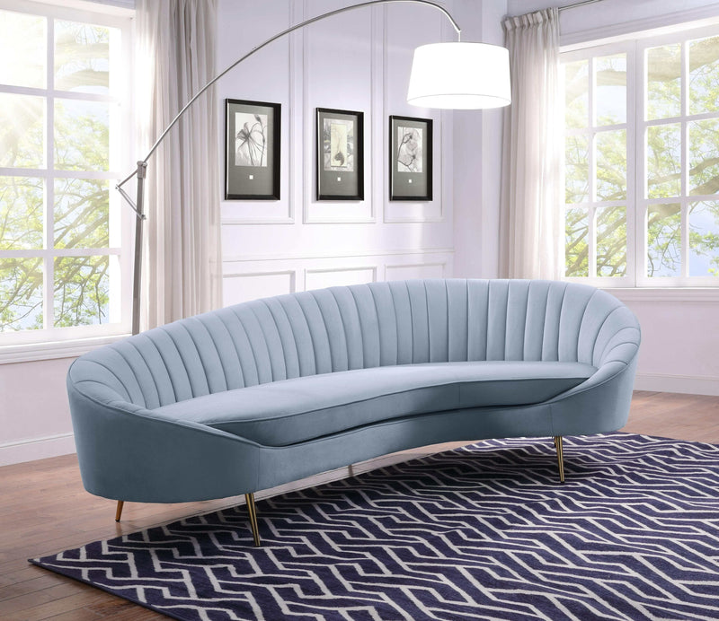 Ballard - Light Gray Velvet - Stationary Sofa - Ornate Home
