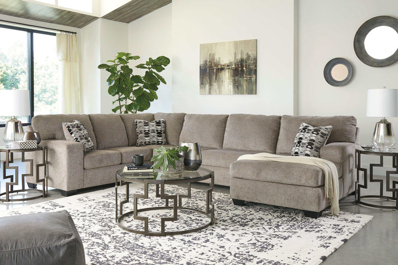Ballinasloe Platinum 3pc Sectional Sofa w/ Chaise - Ornate Home