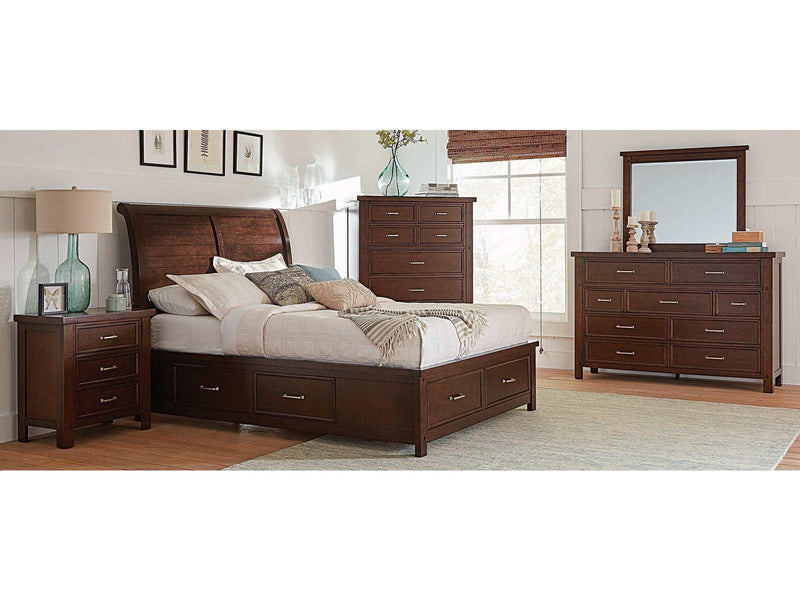 Barstow Pinot Noir 4pc Eastern King Bedroom Set w/ Storage - Ornate Home
