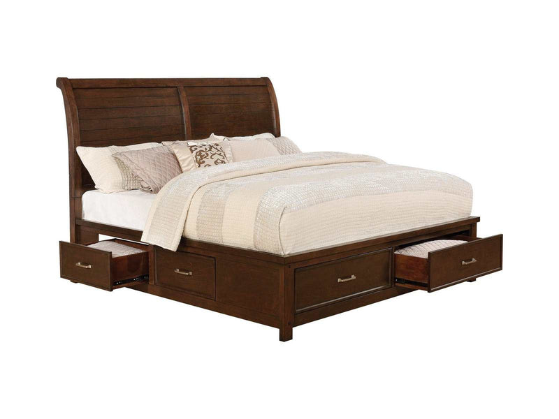 Barstow Pinot Noir Queen Bed w/ Storage - Ornate Home