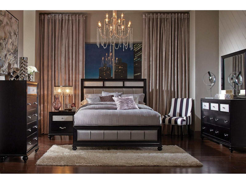 Barzini - Black - 4pc California King Bedroom Set - Ornate Home