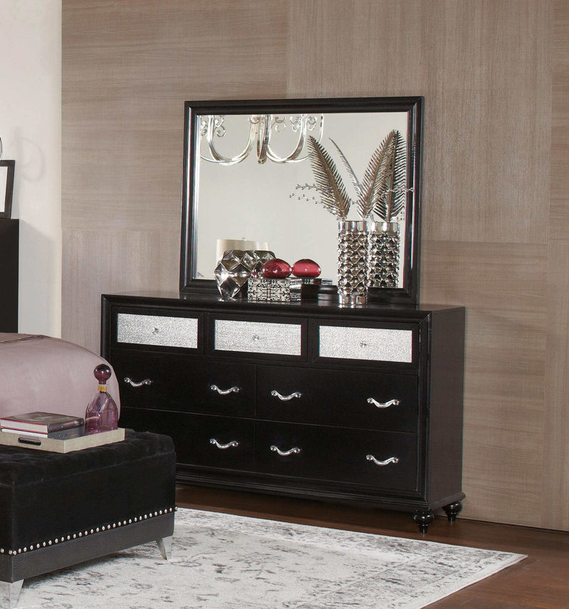 Barzini Black 5pc Queen Bedroom Set - Ornate Home