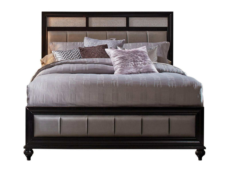 Barzini Black & Grey Queen Bed - Ornate Home
