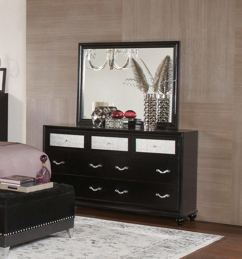 Barzini Black Dresser Mirror - Ornate Home