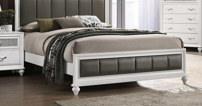 Barzini White California King Panel Bed - Ornate Home