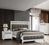 Barzini White California King Panel Bed - Ornate Home