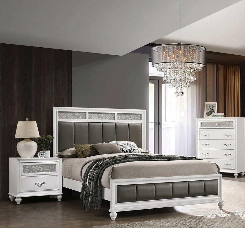 Barzini - White - California King Panel Bed - Ornate Home