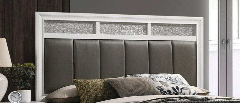 Barzini White California King Panel Bed - Ornate Home