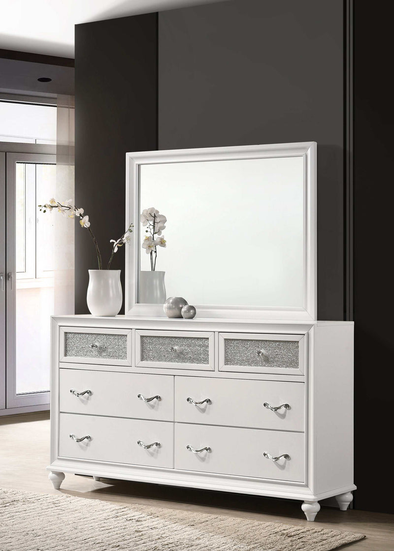 Barzini White Dresser Mirror - Ornate Home