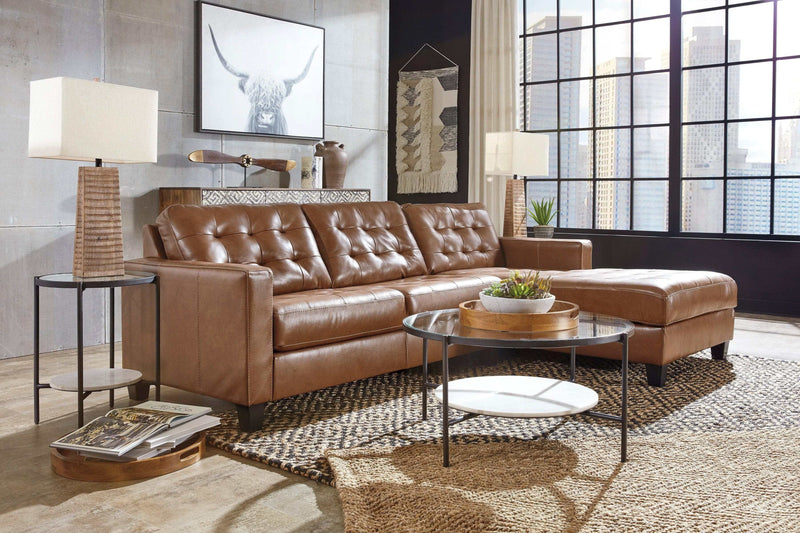 Baskove - Auburn - 2pc L Shape Sectional Sofa w/ Chaise - Ornate Home