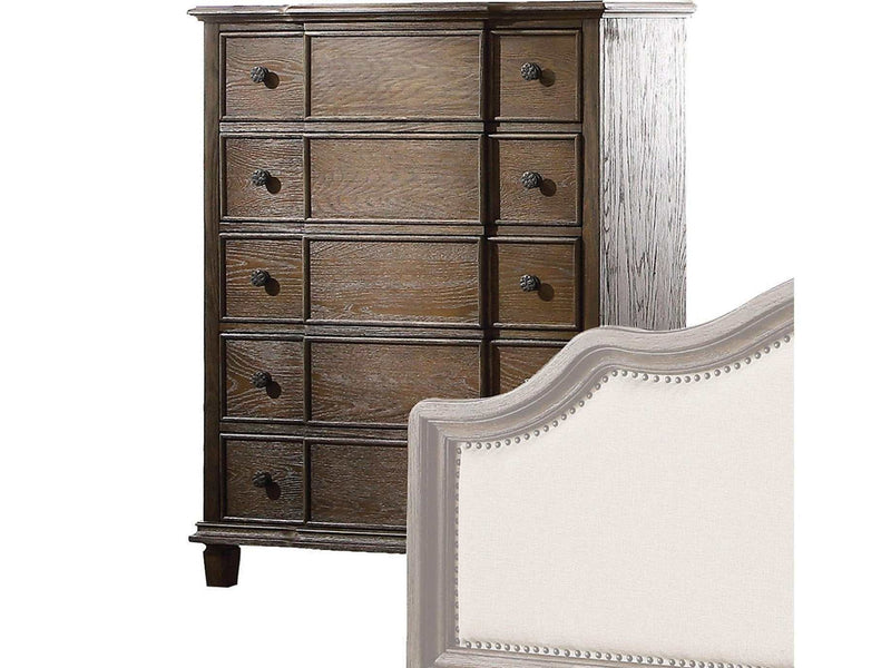 Baudouin Weathered Oak Chest - Ornate Home