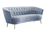 Bayram Light Gray Velvet Sofa - Ornate Home