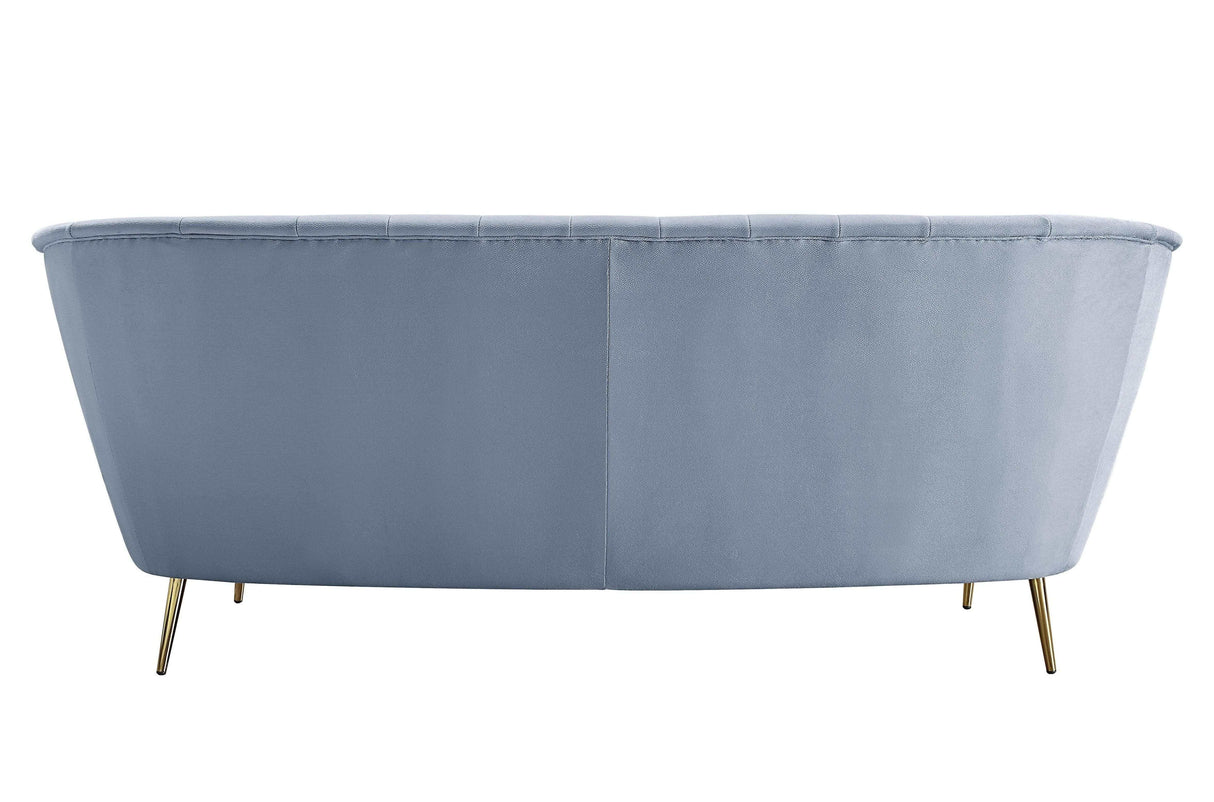 Bayram Light Gray Velvet Sofa - Ornate Home