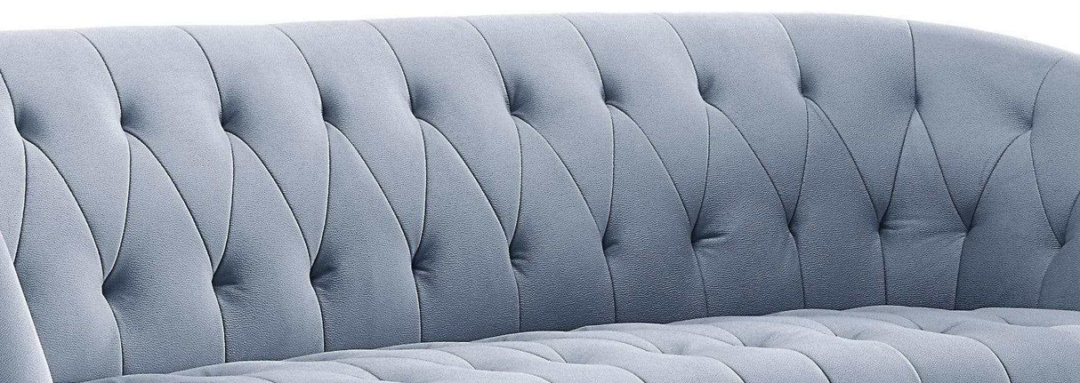 Bayram Light Gray Velvet Sofa - Ornate Home