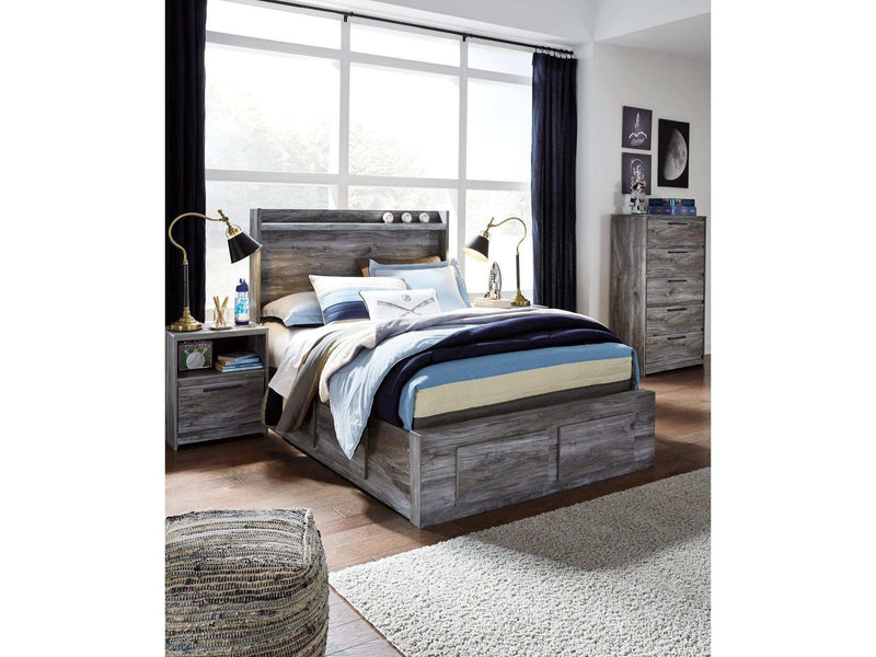 Baystorm Full Panel Bed with 4 Storage Drawers - Ornate Home