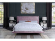 Metis Pink Top Grain Leather UPH Queen Platform Bed - Ornate Home