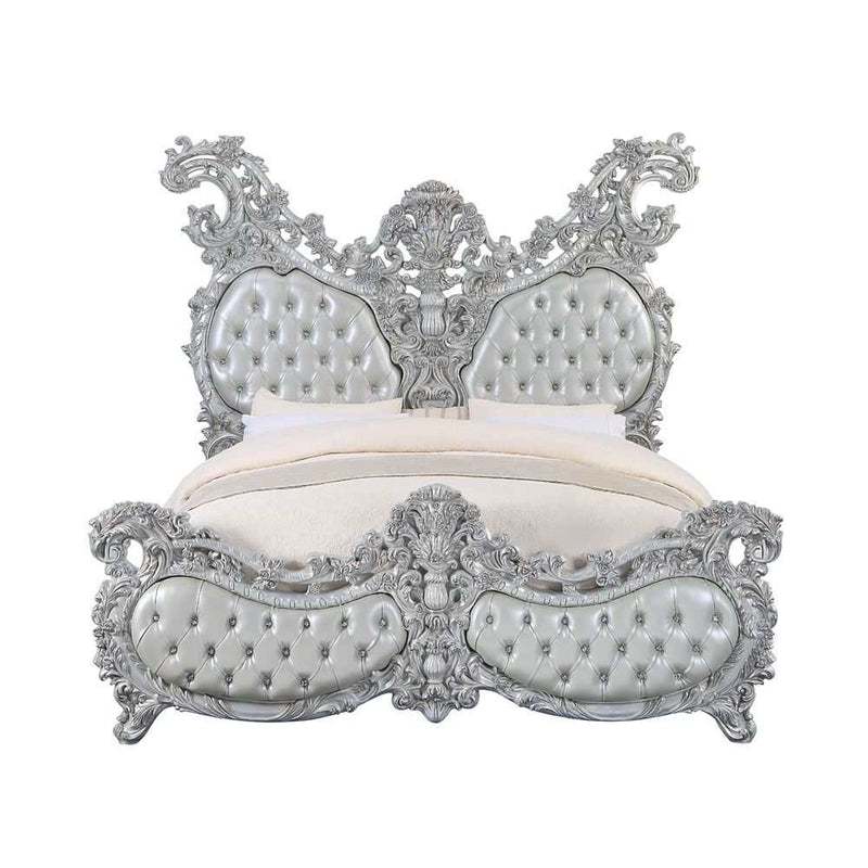 Valkyrie - Light Gold & Gray - Eastern King Bed - Ornate Home