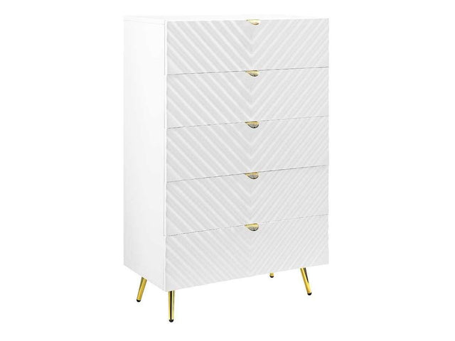 Gaines White High Gloss Chest - Ornate Home