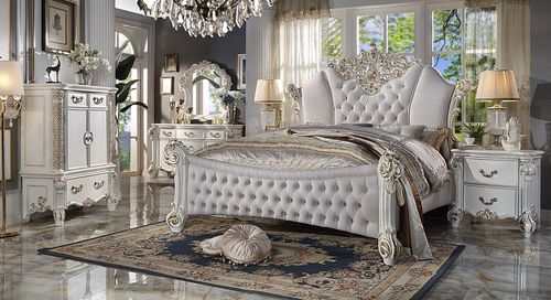 Vendom - Ivory & Antique Pearl - Eastern King Bed - Ornate Home