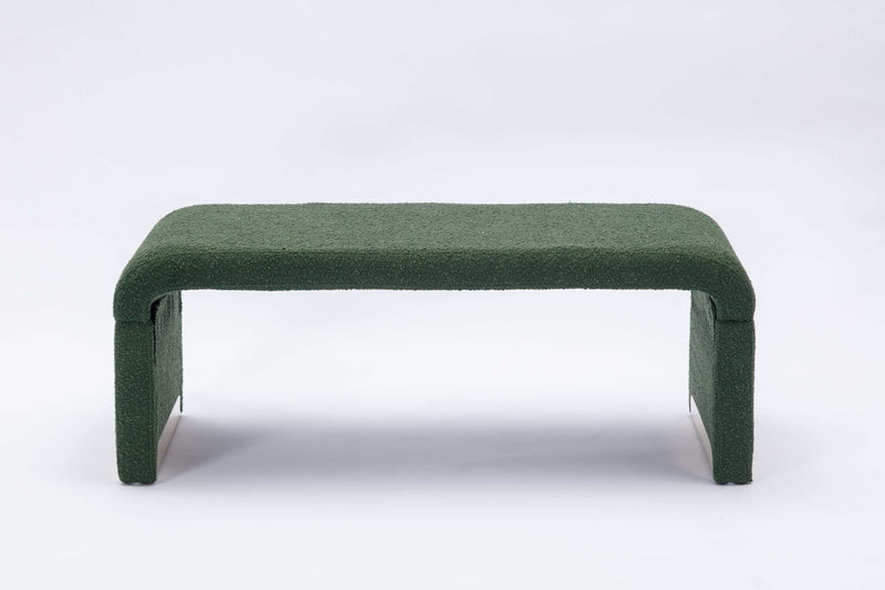 Angel Multi-Functional Green Bench With Gold Metal Legs - Ornate Home