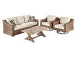 Beachcroft Beige Outdoor Conversation Set / 4pc - Ornate Home