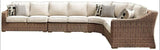 Beachcroft Beige 5pc Outdoor Seating Set w/ Cushion - Ornate Home