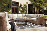 Beachcroft Beige 6pc Outdoor Seating Set w/ Cushion - Ornate Home